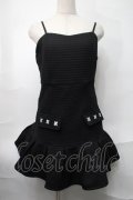NieR Clothing / キャミワンピース  黒 S-25-08-28-048-PU-OP-HR-ZS