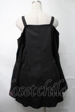 画像2: NieR Clothing / チャイナ服風オフショルワンピース  黒ｘ赤 S-25-08-28-050-PU-OP-HR-ZS