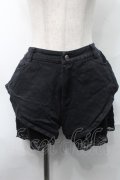 NieR Clothing / レース切替パンツ  黒 S-25-08-28-055-PU-PA-HR-ZS