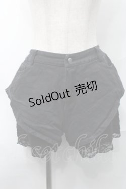 画像1: NieR Clothing / レース切替パンツ  黒 S-25-08-28-055-PU-PA-HR-ZY