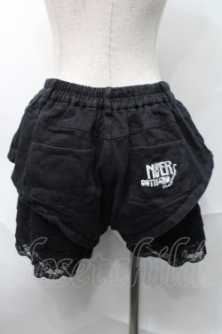 画像2: NieR Clothing / レース切替パンツ  黒 S-25-08-28-055-PU-PA-HR-ZS