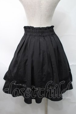 画像2: NieR Clothing / 刺繍フレアスカート  黒 S-25-08-28-056-PU-SK-HR-ZS