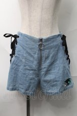 画像1: NieR CLOTHING / サイドレースアップデニムパンツ  ブルー S-25-08-28-059-PU-PA-HR-ZT355 (1)