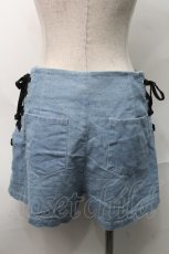 画像2: NieR CLOTHING / サイドレースアップデニムパンツ  ブルー S-25-08-28-059-PU-PA-HR-ZT355 (2)