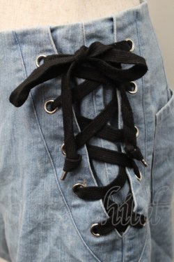 画像4: NieR Clothing / サイドレースアップデニムパンツ  ブルー S-25-08-28-059-PU-PA-HR-ZS