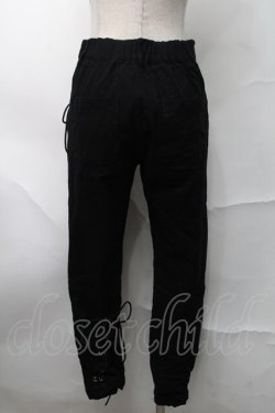 画像2: NieR Clothing / 編み上げスキニーパンツ  黒 S-25-08-28-060-PU-PA-HR-ZS