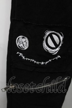 画像3: NieR Clothing / 編み上げスキニーパンツ  黒 S-25-08-28-060-PU-PA-HR-ZS