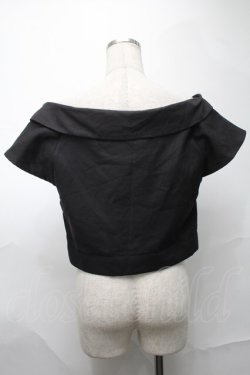画像2: NieR Clothing / オフショルZIPトップス  黒 S-25-08-28-007-PU-TO-HR-ZS