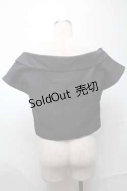 画像2: NieR Clothing / オフショルZIPトップス  黒 S-25-08-28-007-PU-TO-HR-ZT0923Y