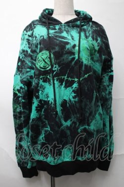 画像1: NieR Clothing / タイダイプルオーバー  黒ｘグリーン S-25-08-28-008-PU-TO-HR-ZS