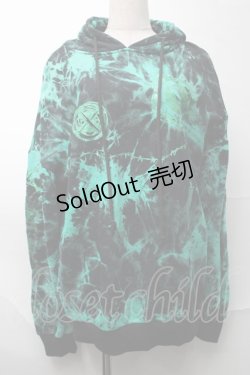 画像1: NieR Clothing / タイダイプルオーバー  黒ｘグリーン S-25-08-28-008-PU-TO-HR-ZS