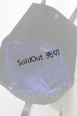 画像4: Moi-meme-Moitie / 編み上げ棺トートバッグ  黒ｘ青 S-25-08-28-1028-MO-BG-HR-ZS