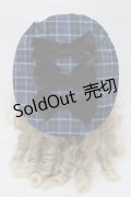 axes femme kawaii / タータンチェックベレー帽  ブルー S-25-08-28-1005-AX-AC-HR-ZS