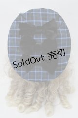 axes femme kawaii / タータンチェックベレー帽  ブルー S-25-08-28-1005-AX-AC-HR-ZS