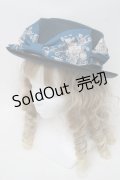 Miss Point / アンティークフラワーウォール帽子  ブルー S-25-08-28-1006-LO-ZA-HR-ZS