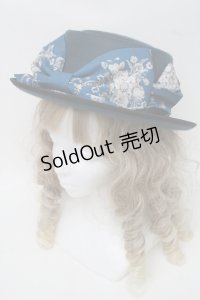 Miss Point / アンティークフラワーウォール帽子  ブルー S-25-08-28-1006-LO-ZA-HR-ZS