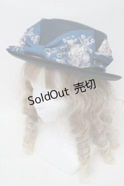 画像1: Miss Point / アンティークフラワーウォール帽子  ブルー S-25-08-28-1006-LO-ZA-HR-ZS