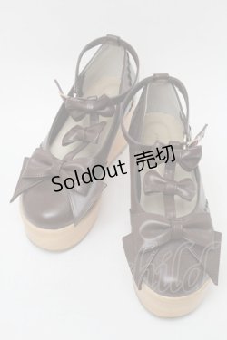画像1: axes femme kawaii / トリプルリボンシューズ L ブラウン S-25-08-28-1007-AX-SH-HR-ZS