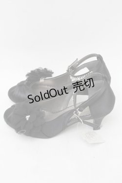 画像2: axes femme / お花コサージュPTパンプス M 黒 S-25-08-28-1009-AX-SH-AS-ZS