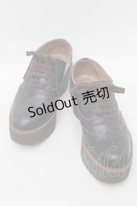 Jane Marple Dans Le Salon / プラットフォームのオックスフォードシューズ  黒 S-25-08-28-1010-JM-SH-AS-ZS