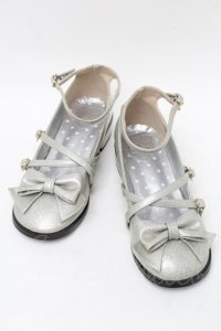Angelic Pretty / Tea Party Shoes  シルバー S-25-08-28-1014-AP-SH-HR-ZS