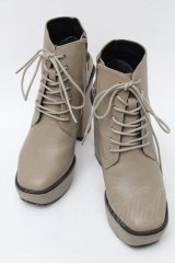 EATME / スクエアレースアップブーツ S ベージュ S-25-08-28-1016-LO-SH-AS-ZS