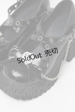 画像4: puppet bombs / 小悪魔ハートビジューパンプス 36 黒 S-25-08-28-1019-PU-SH-AS-ZS