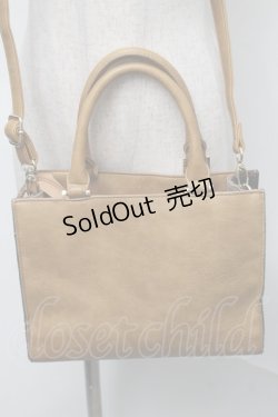 画像2: axes femme / チェック柄レザー切替バッグ  ブラウン S-25-08-28-1023-AX-BG-HR-ZS