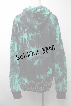 画像2: NieR Clothing / タイダイプルオーバー  黒ｘグリーン S-25-08-28-008-PU-TO-HR-ZS