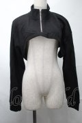NieR Clothing / ショートZIPボレロ  黒 S-25-08-28-009-PU-BL-HR-ZS