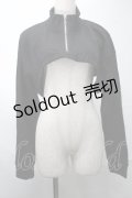 NieR Clothing / ショートZIPボレロ  黒 S-25-08-28-009-PU-BL-HR-ZS