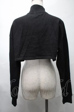 画像2: NieR Clothing / ショートZIPボレロ  黒 S-25-08-28-009-PU-BL-HR-ZS