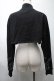 画像2: NieR Clothing / ショートZIPボレロ  黒 S-25-08-28-009-PU-BL-HR-ZS (2)