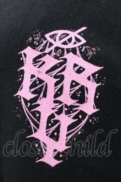 画像3: KRY CLOTHING / 「悲哀感」5分袖BIGTシャツ  黒ｘピンク S-25-08-28-010-EL-TS-HR-ZS