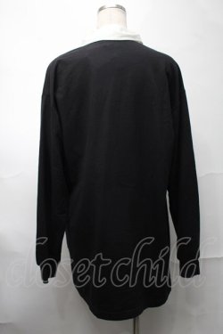 画像2: NieR Clothing / バイカラープリント長袖プルオーバー  黒ｘ白 S-25-08-28-012-PU-TO-HR-ZS
