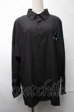 画像1: NieR Clothing / シエル刺 シャツ  黒 S-25-08-28-013-PU-TO-HR-ZS