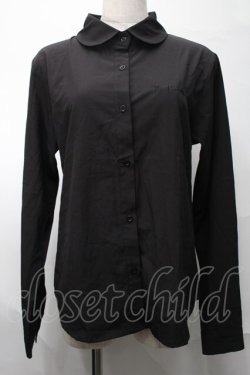 画像1: NieR Clothing / 無地シャツ  黒 S-25-08-28-014-PU-BL-HR-ZS