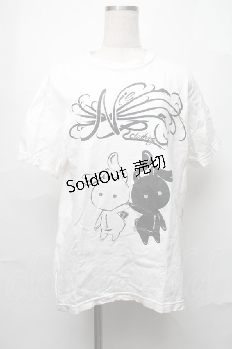 画像1: NieR CLOTHING / プリントTシャツ  白 S-25-08-28-002-PU-TO-HR-ZT179 (1)