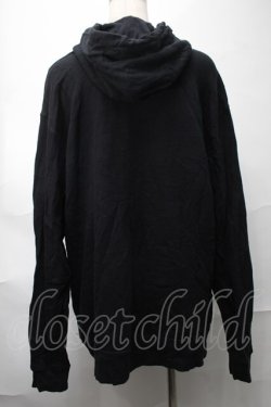画像2: NieR Clothing / プリントフード付きプルオーバー  黒 S-25-08-28-016-PU-TO-HR-ZS