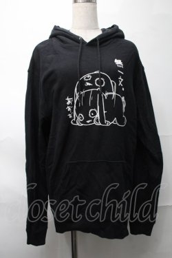 画像1: NieR Clothing / プリントフード付きプルオーバー  黒 S-25-08-28-017-PU-TO-HR-ZS