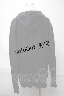 画像2: NieR Clothing / プリントフード付きプルオーバー  黒 S-25-08-28-017-PU-TO-HR-ZI