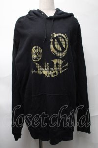 NieR Clothing / プリントフードプルパーカー  黒 S-25-08-28-018-PU-TO-HR-ZI