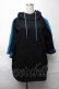 画像1: NieR Clothing / バイカラープリントプルオーバー  黒ｘ青 S-25-08-28-019-PU-TO-HR-ZS (1)