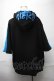 画像2: NieR Clothing / バイカラープリントプルオーバー  黒ｘ青 S-25-08-28-019-PU-TO-HR-ZS (2)