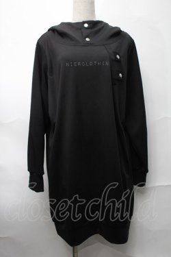 画像1: NieR Clothing / プリントロングプルオーバー  黒 S-25-08-28-020-PU-TO-HR-ZS