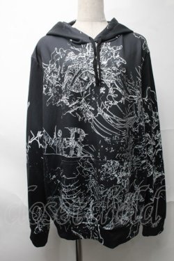 画像1: NieR Clothing / 転写パーカー  黒 S-25-08-28-024-PU-TO-HR-ZS