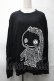 画像1: NieR Clothing / プリントスウェットトップス  黒 S-25-08-28-025-PU-TO-HR-ZS (1)