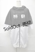NieR Clothing / バイカラーパーカー  黒ｘ白 S-25-08-28-027-PU-TO-HR-ZY
