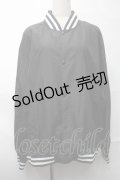 NieR Clothing / プリントナイロンスタジャン  黒 S-25-08-28-031-PU-JA-HR-ZI