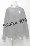 NieR Clothing / プリントナイロンスタジャン  黒 S-25-08-28-032-PU-JA-HR-ZI